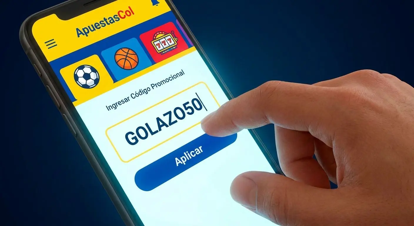 Campo para ingresar código promocional en app tipo Wplay