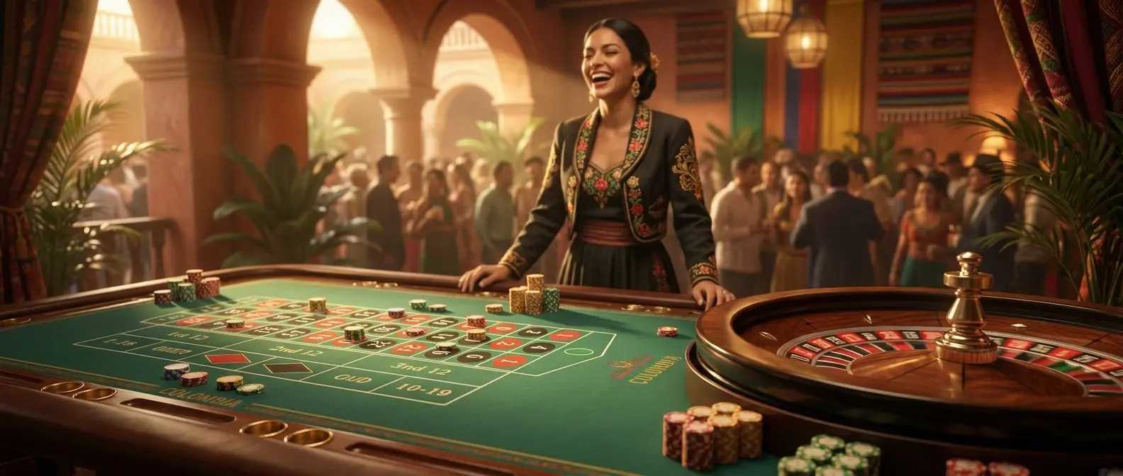 Mesa de ruleta en vivo estilo casino online para jugadores de Colombia